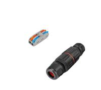 2/1PC IP68 Waterproof Joint Wire Quick Connection Connector 2/3 Pin Solder Less Lamp Wiring Outdoor Rainproof Terminal(Style A,2PCS)