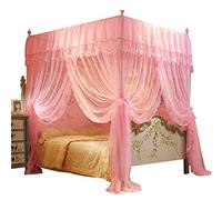 2×2×1.5M 4 Corner Bed Canopy Curtain - Bed Canopy For Girls Room Decor, Bed Netting Canopy For Girls, Princess Crib Canopy Curtain, Luxurious Princess Canopy, Net Bed Tent Drape Net, Without Bracket