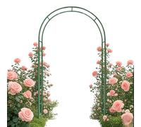2.2/2.3m Metal Garden Arch Trellis for Climbing Plants - Sturdy Outdoor Pergola Arbor for Lawn, Backyard & Wedding Decor (Green, 120W x 220H cm)