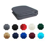 2/2.30/2.5/2.7/3.0m Parasol Canopy Fabric, Umbrella Replacement Canopy, Patio Parasol Umbrella, Fade Resistant, for Outdoor Patio Table Umbrella Replacement Cover(Gray,6ribs:3.0m/9.8ft)