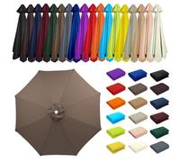 2/2.5/3/3.5m Outdoor Patio Umbrella Replacement Canopy Cover 8-Rib Top Ideal for Backyard Poolside Beach - Sune for Your Garden Fur