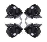 2/2.5/3 inch Heavy Duty Threaded Stem Swivel Caster, M16 Nylon Industrialors with Brake, Set of 4 Locking Wheels for Mechanical/Cart/Furniture