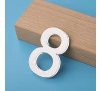 2" 2.75" 4" Inch Brick 3D Wall Decal, Self Adhesive House Letters, Room Numbers for Doors, Outdoor Letter for House Address, Modern House Number Plaque, for Window Sign Apartments(Silver,8,5CM)