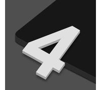 2" 2.75" 4" Inch House Numbers for Inside, Self Adhesive Mailbox Door Stickers, Address Numbers for Mailboxes Cars Door Window Sign House Apartments Office Room Personalized Recognizable(White,4,7CM)