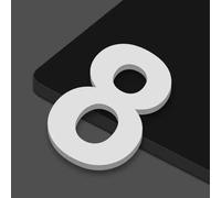 2" 2.75" 4" Inch House Numbers for Inside, Self Adhesive Mailbox Door Stickers, Address Numbers for Mailboxes Cars Door Window Sign House Apartments Office Room Personalized Recognizable(White,8,7CM)