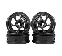 2.2 beadlock Wheels 4PCS Carbon Fiber Wheel Rims for 1/10 RC Crawler Cheater Rigs Capra SCX10 Pro TF2 Element Enduro TRX4 Upgrade Parts (D)