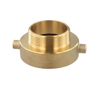 2-/2" NST Female x 2" For NPT Male Fire Hydrant Hose Adapter, Solid Brass Swivel Fitting with Pin Lugs for Firefighting Equipment, Trucks and Hydrants, Gold