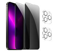 [2+2 Pack] Privacy Screen Protector for iPhone 13 pro,Anti-Spy Tempered Glass Film, Fingerprint Recognition, 9H Hardness, Anti Scratch, Anti Fingerprint