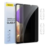 [2+2 Pack] Privacy Screen Protector for Samsung Galaxy A32 5G,Anti-Spy Tempered Glass Film, Fingerprint Recognition, 9H Hardness, Anti Scratch, Anti Fingerprint