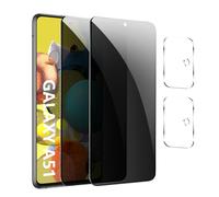 [2+2 Pack] Privacy Screen Protector for Samsung Galaxy A51,Anti-Spy Tempered Glass Film, Fingerprint Recognition, 9H Hardness, Anti Scratch, Anti Fingerprint