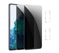 [2+2 Pack] Privacy Screen Protector for Samsung Galaxy S20 FE,Anti-Spy Tempered Glass Film, Fingerprint Recognition, 9H Hardness, Anti Scratch, Anti Fingerprint