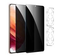 [2+2 Pack] Privacy Screen Protector for Samsung Galaxy S21 Plus,Anti-Spy Tempered Glass Film, Fingerprint Recognition, 9H Hardness, Anti Scratch, Anti Fingerprint