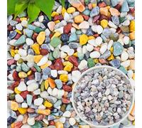2.2 pounds Mixed Color Pea Gravel Pebbles for Plants,6-9mm Cover Gravel for Succulents and Cactus Natural Polished Pebbles for Vases, Aquarium, Bonsai, Bamboo, Hydroponics, Home Dcoration