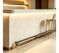 2-20 Ft Bar Foot Rest Rail Kit Complete Undercounter Mount Hardware