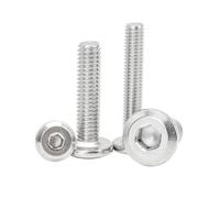 2-20 Pieces M4-M12 Nickel Plated Carbon Steel Chamfered Button Head Hex Socket Machine Screws for Furniture, M6x18mm(5pcs)