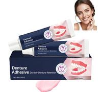 2 * 20G Thermoplastic Denture Adhesives& Repair Kit,Secure Denture Adhesive Cream & Tooth Repair Kit,Long-Lasting Dental Glue for Teeth,Non-Glue Denture Rep/air K/it for Full Dentu/res