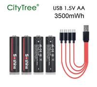 2-20pcs 1.5v AA Rechargeable Battery Li-ion 3500mWh 1.5 Volt Lithium Liion Li ion AA 2A Batteries for Toys Camera Flashlight 12pcs AA
