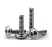 2-20pcs 304 Stainless Steel Allen Hex Socket Round Pan Head Screw Built-in Washer SEMS Screws Bolt M2 .5 M3 M4 M5 M6 M8 M10(50mm,M4 x10pcs)