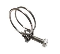 2-20pcs 304SS Pipe Clamps Double Wire Hose Clamps Adjustable Strong Clips Throat Hoop for Water Pipe Ventilation Pipe(68-75mm(6pcs))
