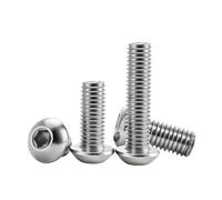 2-20pcs ISO7380 Hexagon Socket Bolts M2 .5 M3 M4 M5 M6 M8 M10 M12 Metal Machine Threaded Screws 304 Stainless Steel Hex Screw(100mm,M8 (5pcs))