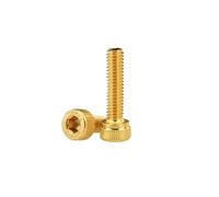2-20pcs M2 .5 M3 M4 M5 DIN912 Grade 12.9 Plating Titanium Gold Hex Socket Cap Cup Head Screw(12mm,M2.5-10pcs)