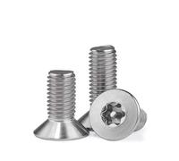 2-20PCS M2-M12 304 A2 Stainless Steel Six-Lobe Flat Countersunk Head With Column Pin Tamper Proof Anti Theft Security Screw Bolt(10mm,M5(5Pcs))
