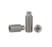 2-20pcs M3/M4/M5/M6/M8/M10 304 Stainless Steel Cylindrical Head Hexagon Socket Set Screws DIN915, M4x4mm(20pcs)