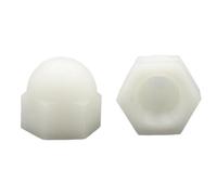 2-20pcs M3 M4 M5 M6 M8 M10 M12 M14 M16 M18 M20 Black/White Plastic Nylon Acorn Cap Dome Nuts Hexagon Hex Nut(White,M16 (5pcs))