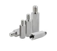2-20Pcs M6 M8 Male To Female Hex Standoff PCB Motherboard Rack Stud Mount Spacer Column 304 Stainless Steel Screws Bolts Standoffs Fasteners Screws(45mm (3pcs),M6 (head 8mm))