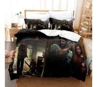 (2, 220X260 three-piece quilt set) New The Last of Us digital print brushed bedding four-piece set three-piece set sheets