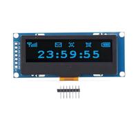 2.23 Inch OLED Display Module, 128x32 Resolution Screen Board, SSD1305 Controller with IIC SPI Interface, Organic Light Emitting Diode Screen for DIY Electronics, Industrial Contro (MRC162B Blue