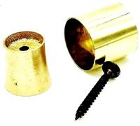 2.25 mm Walking Stick with 100% Pure Brass Metal Rubber Tip and Rubber Base, Gold