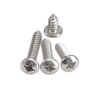 2-250 pieces M1-M8 Stainless Steel Cross Slot Pan Head Self-tapping Screws, M6.3x13mm(20pcs)