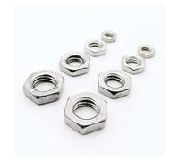 2/25pcs M2 M2.5 M3 M4 M5 M6 M8 M10 M12 M14 M16 304 A2-70 Stainless Steel Flat Hex Hexagon Thin Nut Jam Nut DIN439 GB6172(M12 5pcs)