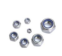 2-25pcs M2 M2.5 M3 M4 M5 M6 M8 M10 M12 M16 304 Stainless Steel Black Hex Nylon Insert Lock Nut Self-locking Nylock Nut Locknut(M5 25pcs)