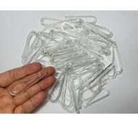 2.2inch/55mm 100Pcs Transparent Plastic U Shape Alligator Clips with Teethless， Clear Shirt Clips for Shirt Folding tie Socks Pants Fixed Clothes in Place
