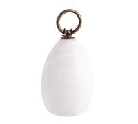 2.2kg White Marble Doorstop Weight with Distressed Brass Carrying Handle Door Stop (AD78)