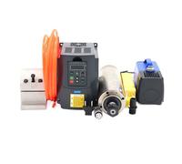 2.2KW/0.8KW/1.5KW Water Cooled Spindle Motor+Inverter VFD+ 65mm/80mm clamp + 80w water pump +13 pcs ER11/ER20 Collets(1.5KW 80mm er11 set,110V)