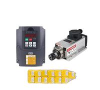 2.2kw Air-cooled Square Spindle Motor Kit 2200w Spindle +2.2kw 220 Inverter + ER20 Collet Air Spindle Motor Engraving Millingg Carving, Drilling(H-Y- Inverter)