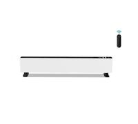 2.2KW Electric Skirting Board Convector Heater with Remote Control and Digital Timer - Low Level Profile Slimline Baseboard Radiator for Home - Anti Frost Thermostat - Energy Efficient