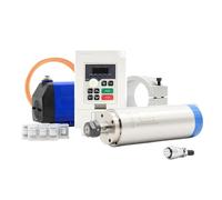 2.2kw Water Cooled Spindle Kit 110v/220v CNC Motor Drive 80mm Bracket 75w Pump Collets CNC(220v,Ceramic Ball Bearing)