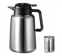 2.2L Thermos Flask, Thermal Tea Pot with Removable Stainless Steel Tea Infuser and Temperature Display Leak-Proof and Drip-Proof Coffee Flask with Highly Sensitive Touchscreen for Water Coffee Milk