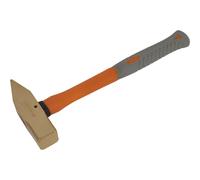 2.2lb Cross Pein Engineers Hammer - Non-Sparking - Fibre Glass Shaft - BS 876 Loops Clear One Size