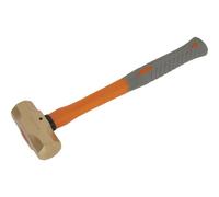 2.2Lb Non-Sparking Sledge Hammer With Shock Absorbing Grip And Fiberglass Shaft