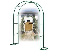 2.2M/2.3M Dark Green/Black/White Metal Garden Arch with Base - Perfect for Weddings, Backyard, Patio Trellis, Outdoor Decor, Rose Climbing Support
