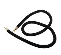 2.2m Black Control Rope for Event Queue Management - Ideal for Trade Shows Concerts Theaters & More - Stylish Crowd Control Solution for Efficient Line Management