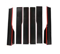 2.2m Car Side Skirt Extensions Universal Spoiler Compatible For Ford Compatible For Mustang Compatible For Focus RS ST Compatible For Fiesta For Mondeo Side Skirt Body Kit(Black red)