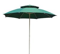 2.2M Green Garden Parasols With Crank,Outdoor Sun Shade Umbrella For Beach/Pool/Patio, Ive, 8 Ribs
