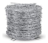 2.2mm 80m Barbed Wire - 4 Point Barb Wire for Security Fencing, Animal Control & Outdoor Crafting Projects - Ideal for Property Protection & Safety Solutions