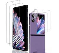 [2+2pack] Screen Protector for OPPO Find N2 Flip + 2 Pack Camera Lens Protector,Scratchproof,Bubble Free,Easy Installation,HD Fingerprint Unlock Full Coverage Flexible TPU Screen Protector Film